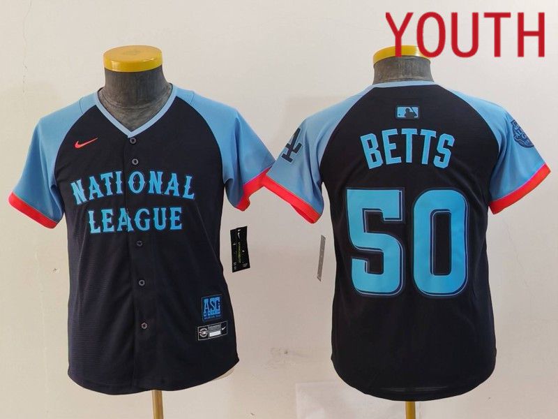 Youth Los Angeles Dodgers #50 Betts Blue All star 2024 Nike MLB Jersey style 815->women mlb jersey->Women Jersey